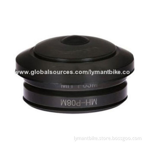 Bicycle Headset, Made of Aluminum Alloy, 8+0.7=8.7 S.Height, Sized 1-1/8, Semi-cartridge Bearings